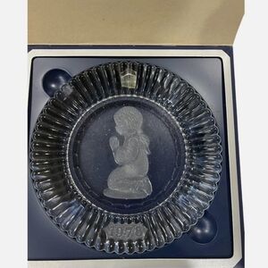 Goebel Crystal Glass Plate with Praying Child Design
